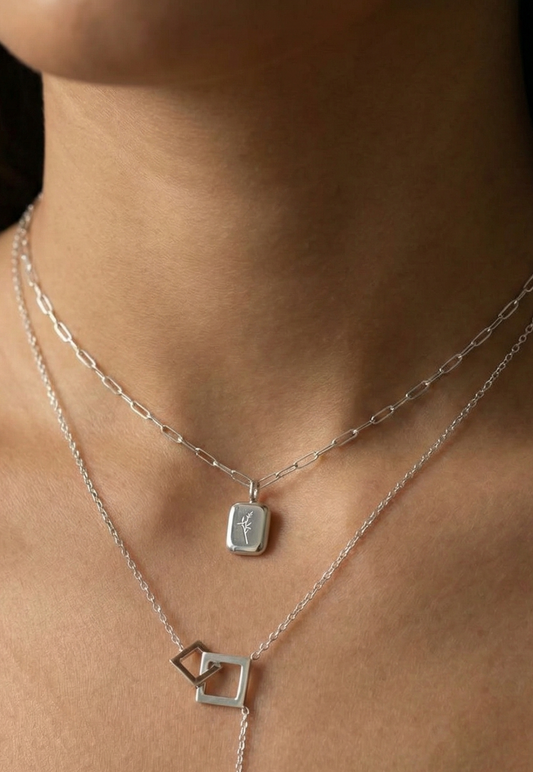 Stainless Steel Flower Necklace