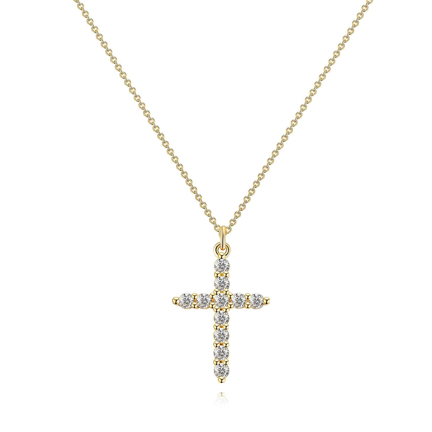 18k Gold-plated Stainless Steel Cross Necklace