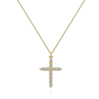 18k Gold-plated Stainless Steel Cross Necklace