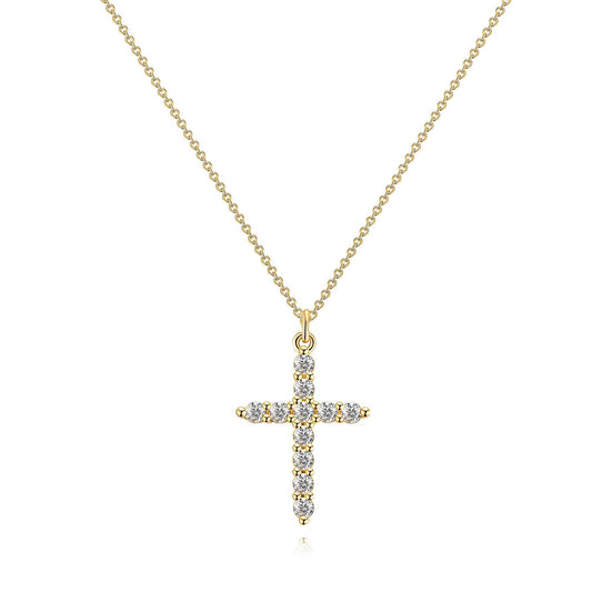 18k Gold-plated Stainless Steel Cross Necklace