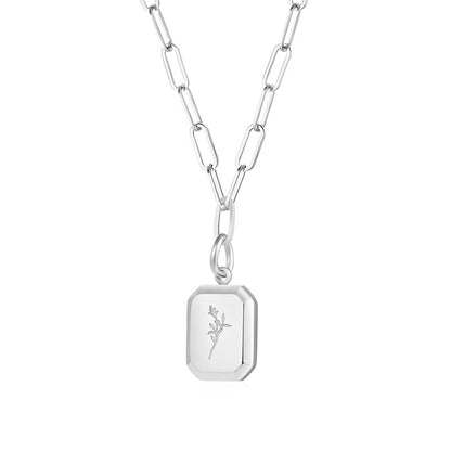 Stainless Steel Flower Necklace