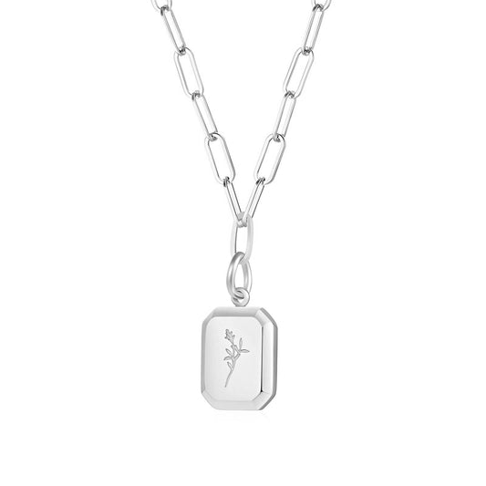 Stainless Steel Flower Necklace