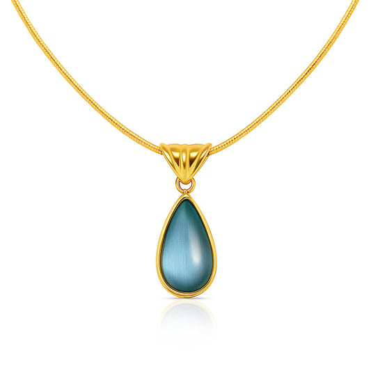 18K Gold-plated Stainless Steel Teardrop Necklace