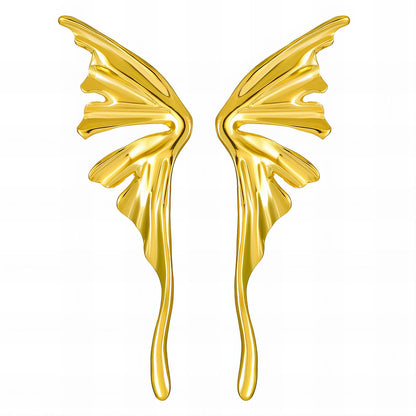 18k Gold-plated Stainless Steel Butterfly Earrings