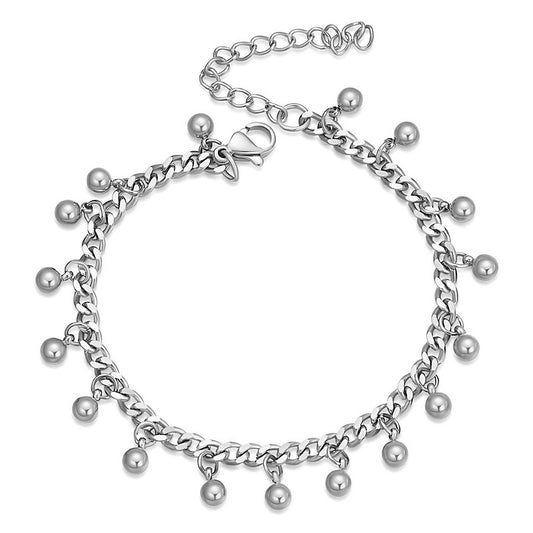Stainless Steel Beads Charm Bracelet