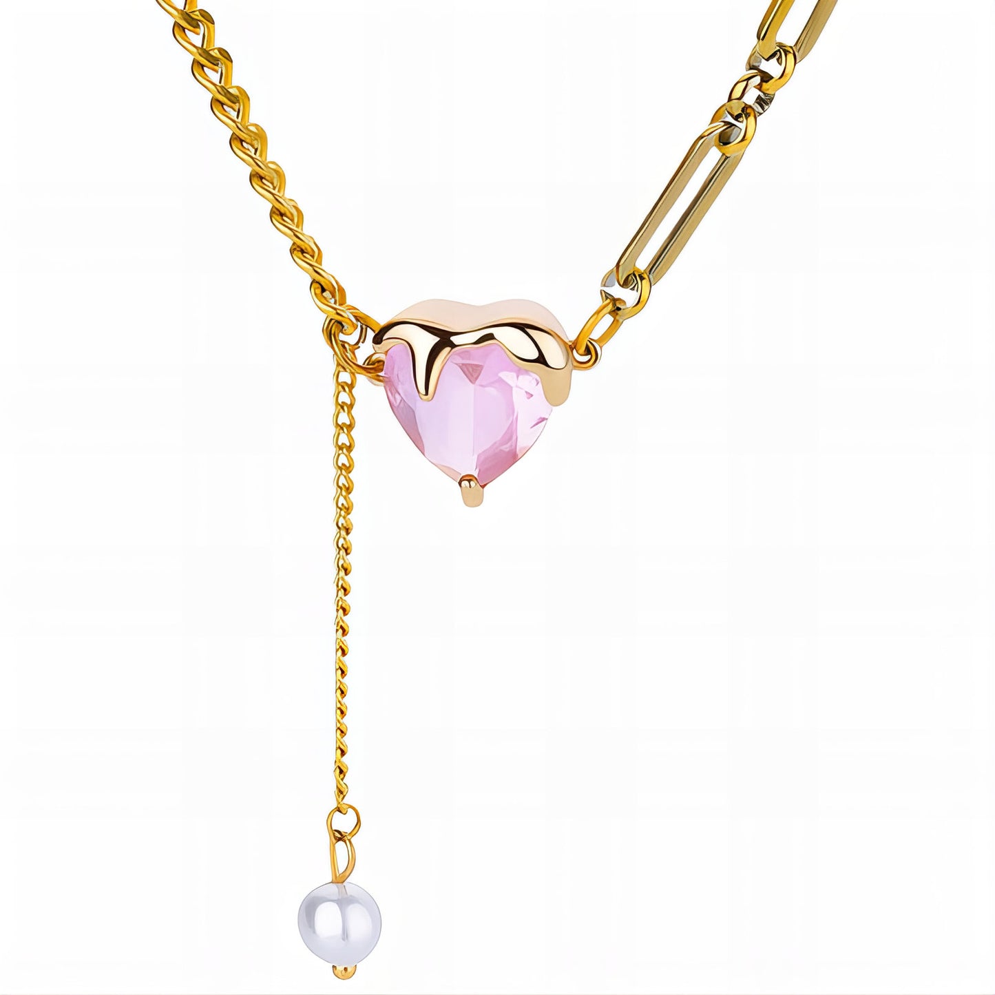 18k Gold-plated Stainless Steel Heart Necklace