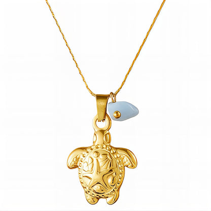 18K Gold-plated Stainless Steel Sea Turtle Necklace