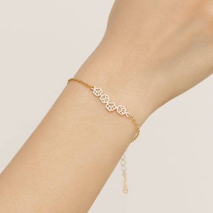 18k Gold-plated Stainless Steel Paws Bracelet