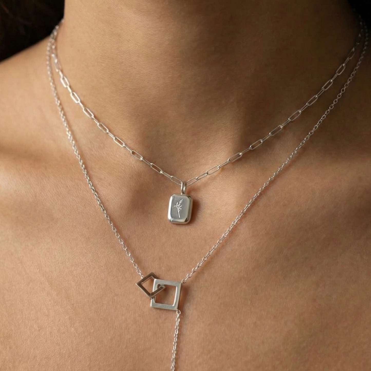 Stainless Steel Flower Necklace