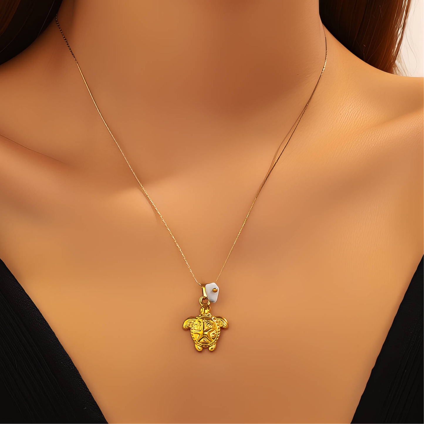 18K Gold-plated Stainless Steel Sea Turtle Necklace