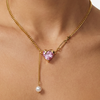 18k Gold-plated Stainless Steel Heart Necklace